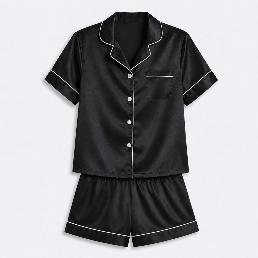 Conjunto de pijama de raso suave