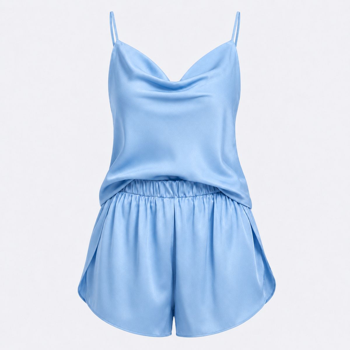 Conjunto de pijama de camisola de satén