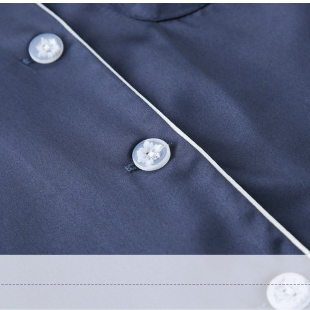 Conjunto de pijama de satén para hombre