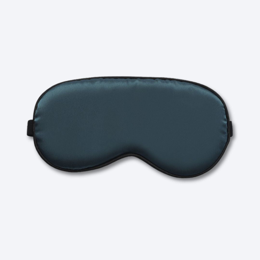 Sleepia Pure Faux Silk Mask - Elegant champagne pink silk eye mask for skin-friendly sleep