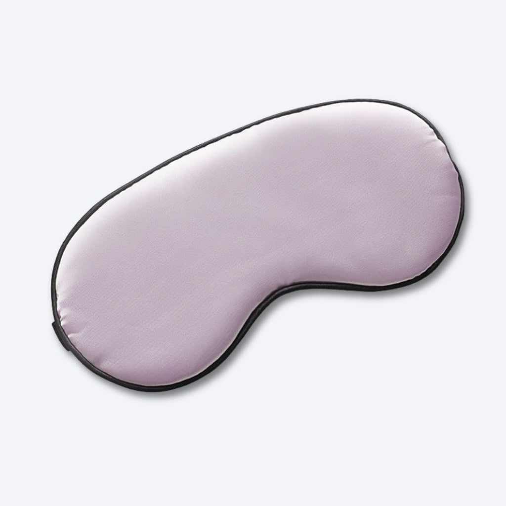 Sleepia Pure Faux Silk Mask - Elegant champagne pink silk eye mask for skin-friendly sleep